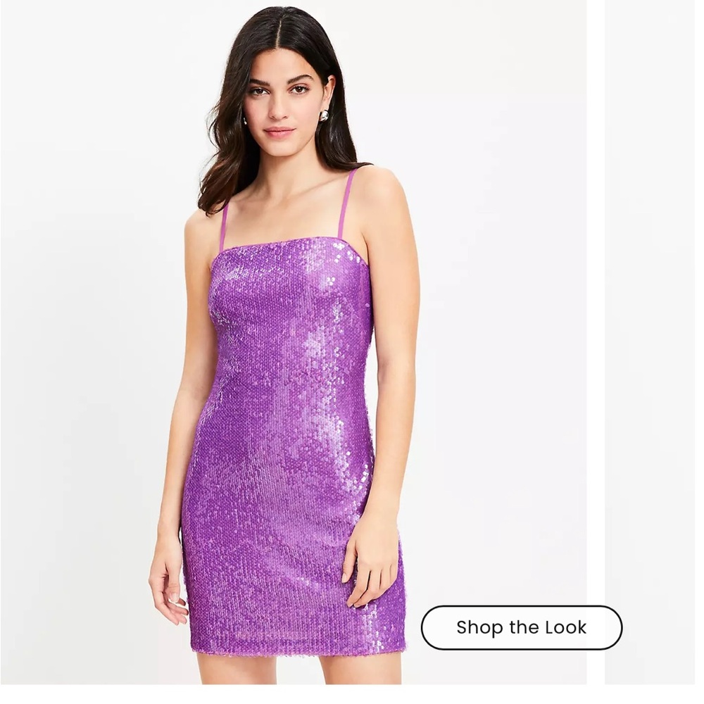 Never Worn Purple Sequin Dress